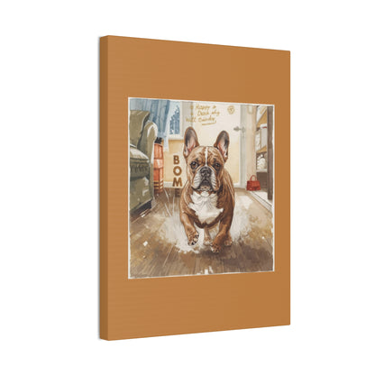 Happy Home Bulldog Canvas Art | Eco-Limited