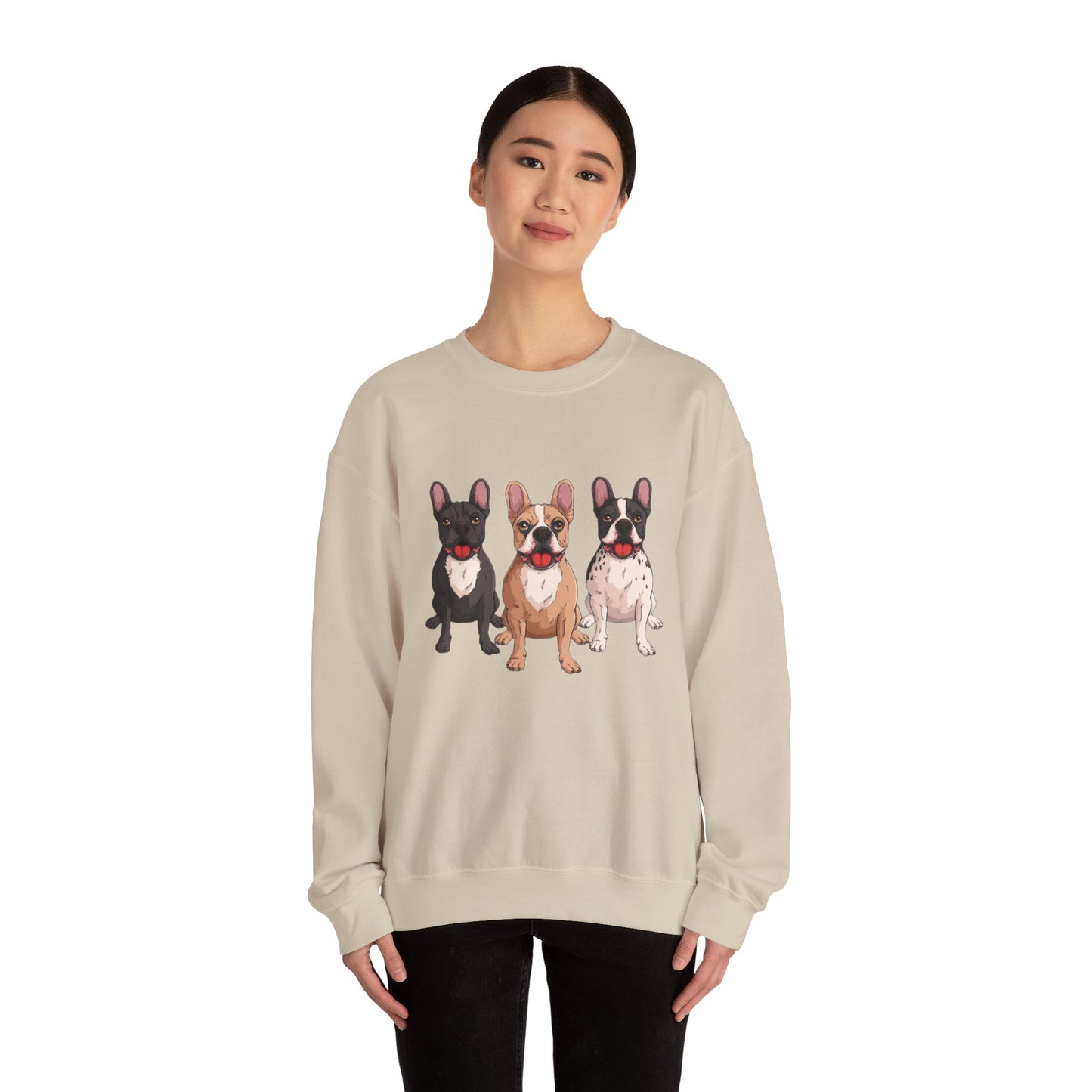 French Bulldog Trio Graphic Sweatshirt|Eco-Friendly - Limited