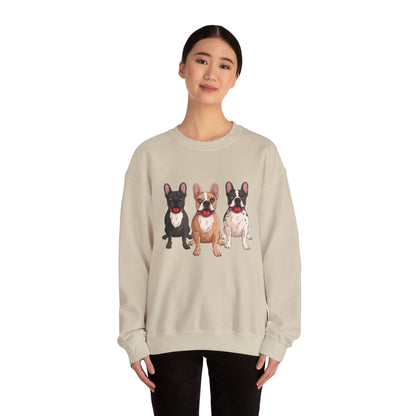 French Bulldog Trio Graphic Sweatshirt|Eco-Friendly - Limited