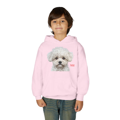 Cute White Puppy Face Youth Hoodie|Eco-Friendly - Limited