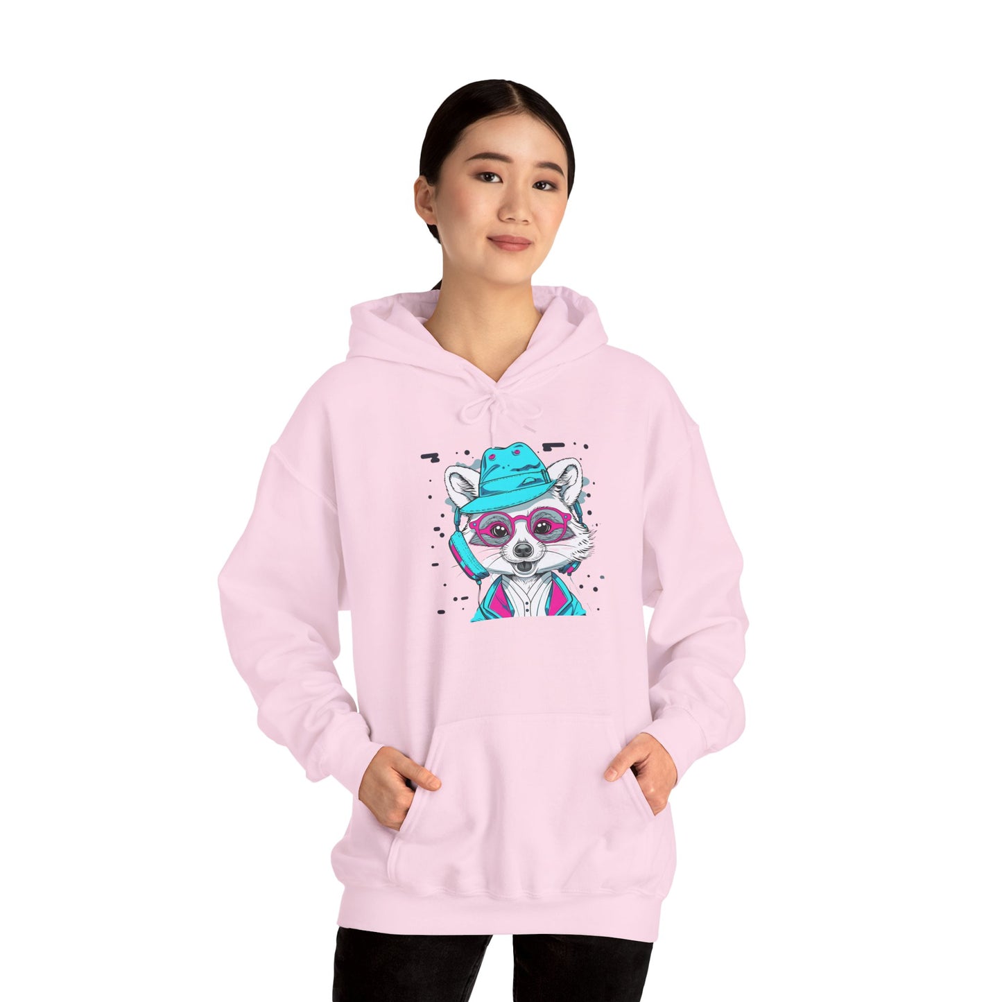 Neon Raccoon Street Art Hoodie | Eco-Limited