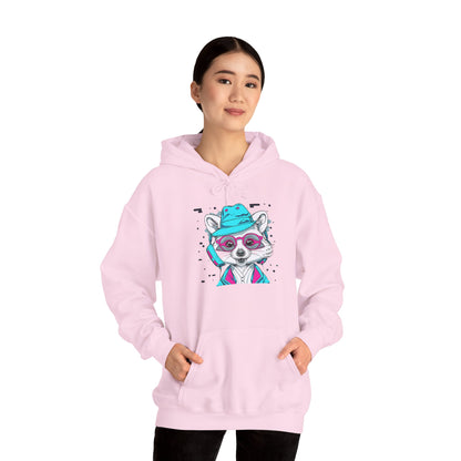Neon Raccoon Street Art Hoodie | Eco-Limited