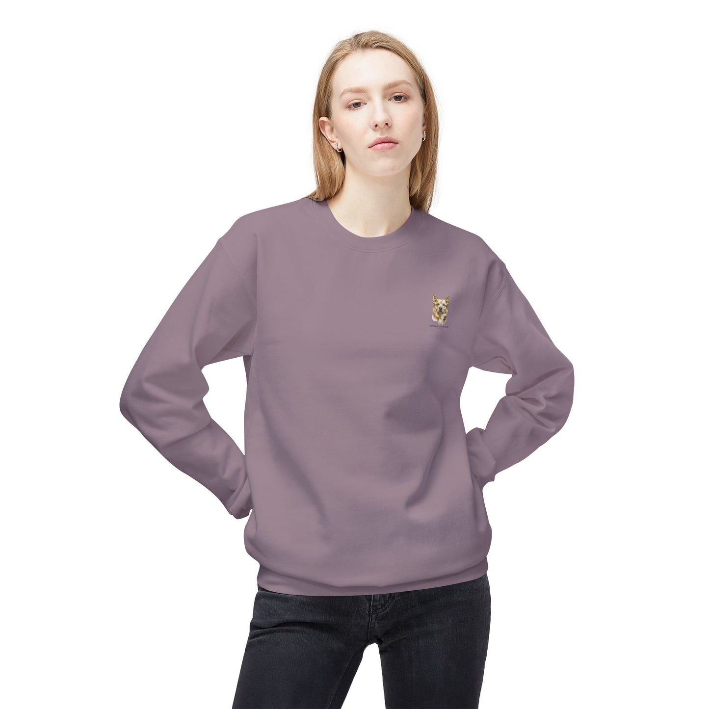 Korean Jindo Line Art Sweatshirt | Eco-Limited