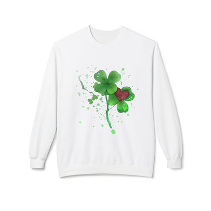 Lucky Love Clover Watercolor Sweatshirt | Eco-Limited