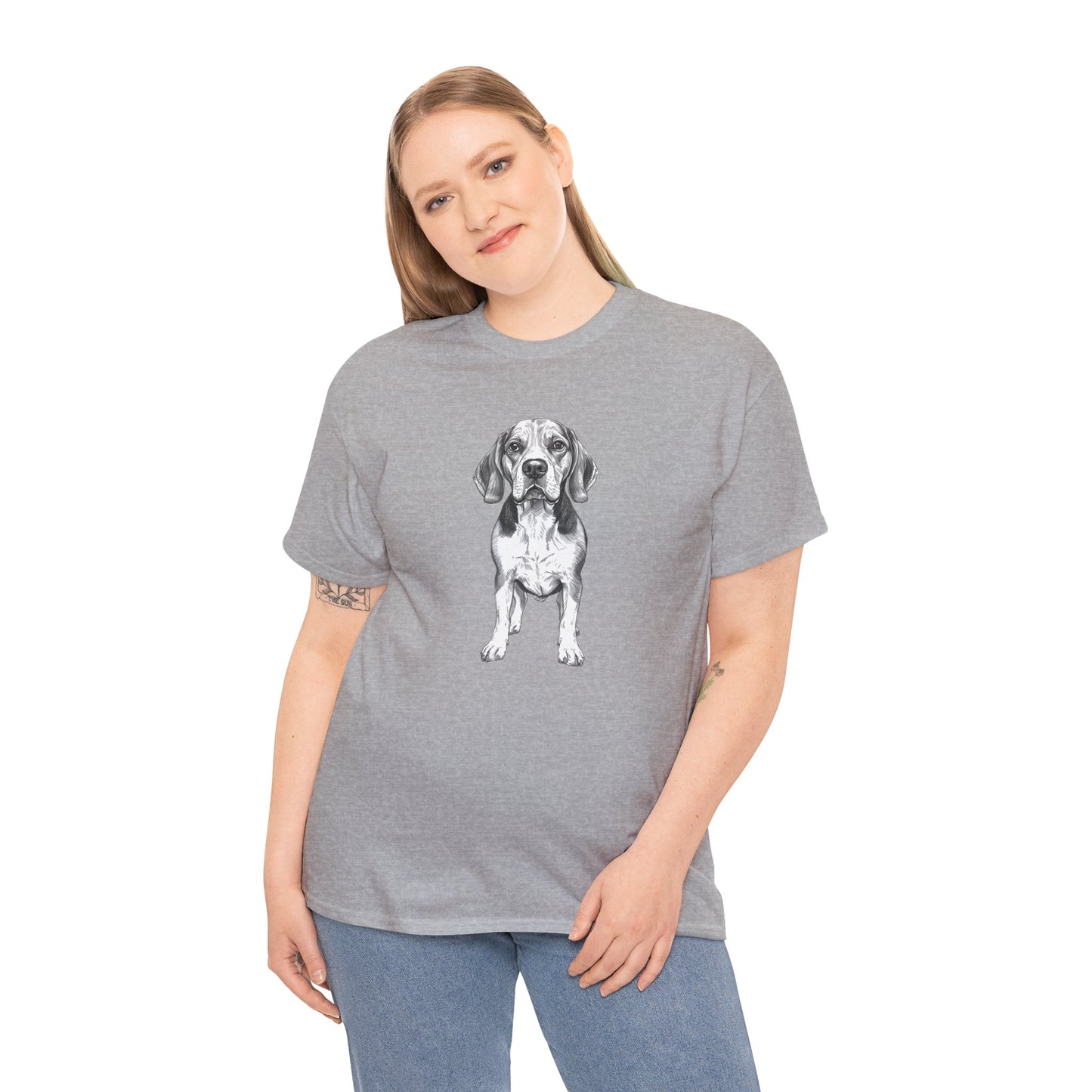 Beagle Sketch Minimal Art T-Shirt | Eco-Limited