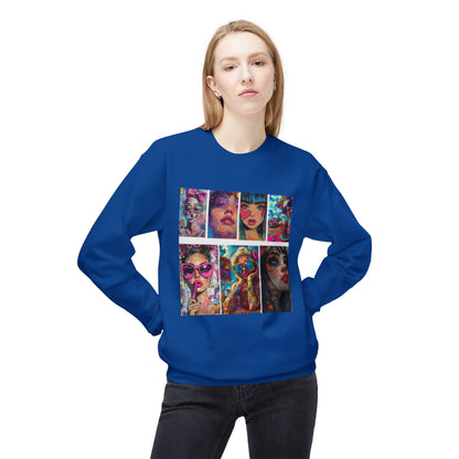Pop Art Portrait Collage Graphic Sweatshirt