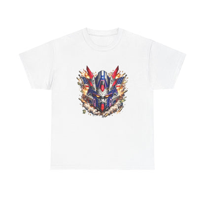 Patriot Mecha Helmet Graphic T-Shirt | Eco - Limited