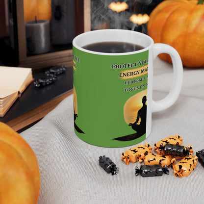 Protect Your Peace Mindfulness Ceramic Mug | Eco-Limited