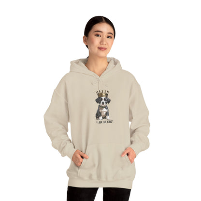 “I Am The King” Crowned Puppy Graphic Hoodie|Eco-Limited