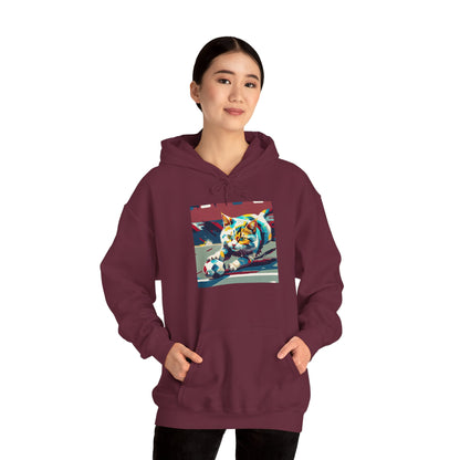 Color Pop Cat Art Hoodie | Eco-Limited