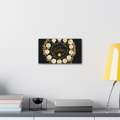 Golden Zodiac Astrology Canvas | Eco-Limited