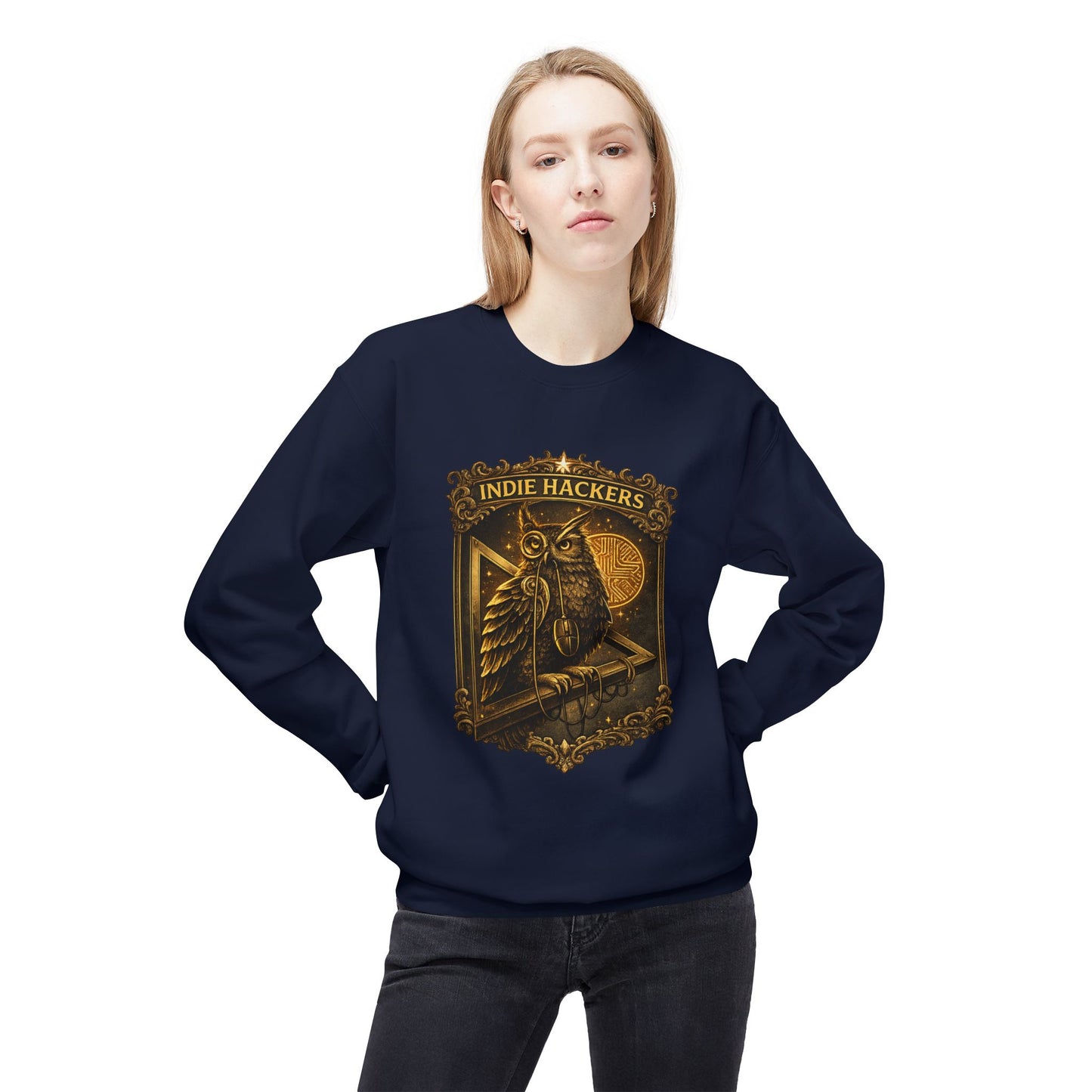 Indie Hackers Owl Graphic Sweatshirt | Eco-Limited