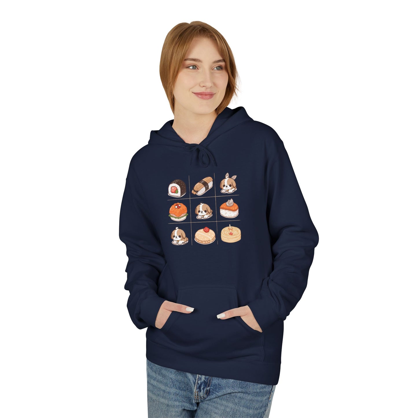 Lucky Bento Puppy Grid Hoodie | Eco-Limited