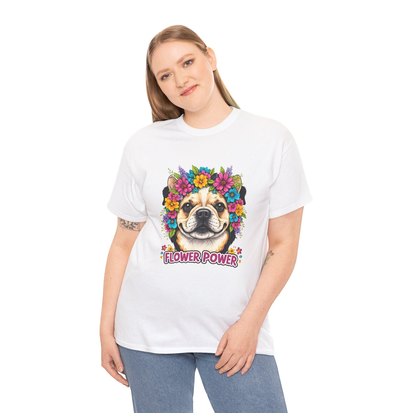 Flower Power Vintage Dog T Shirt | Eco - Limited
