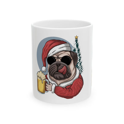 Funny Christmas Pug Coffee Cup (11oz & 15oz)