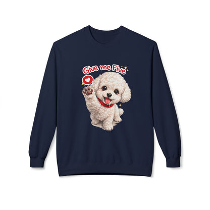 Give Me Five Cute Dog Sweatshirt | Eco-Limited