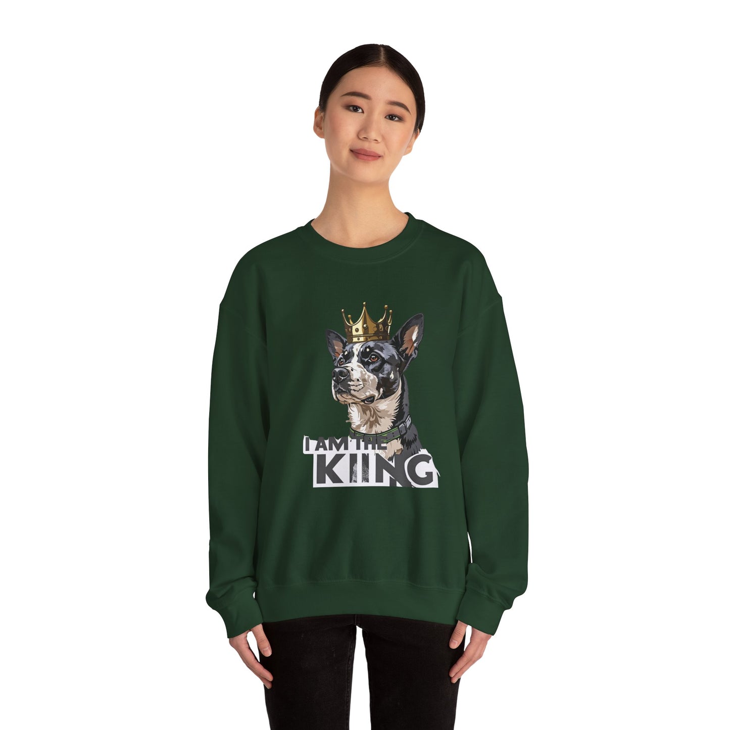 King Dog Crown Art Sweatshirt | Eco-Limited
