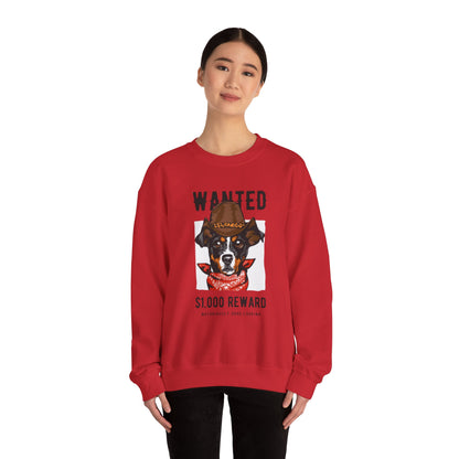 Wanted Cowboy Dog Art Sweatshirt | Eco-Limited
