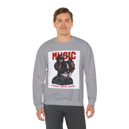 Music Dog “Make Some Noise” Graphic Sweatshirt | Eco-Limited