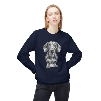 Dachshund Sketch Minimal Art Sweatshirt | Eco-Limited