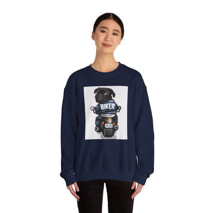 Biker Pug Graphic Sweater | Eco-Limited