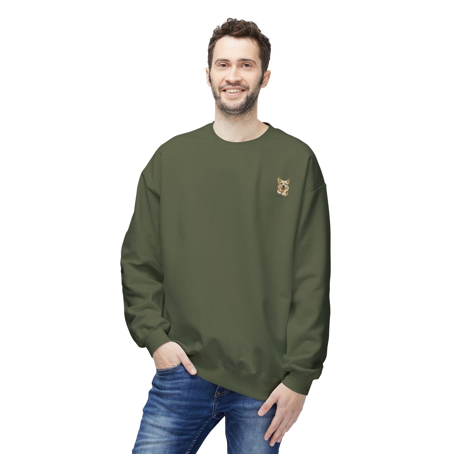 Korean Jindo Line Art Sweatshirt | Eco-Limited