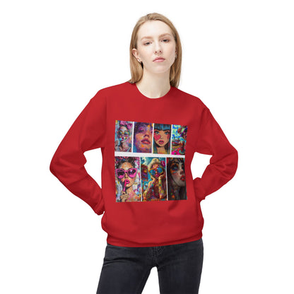 Pop Art Portrait Collage Graphic Sweatshirt