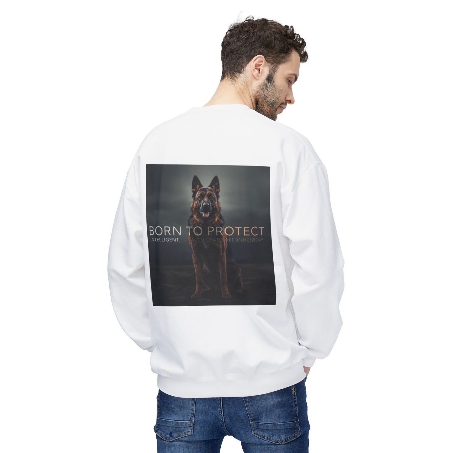 German Shepherd Born To Protect Sweatshirt | Eco-Limited