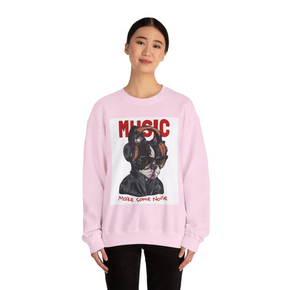 Music Dog “Make Some Noise” Graphic Sweatshirt | Eco-Limited