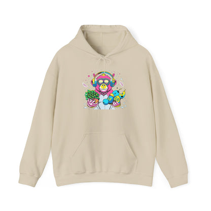 Neon Groove DJ Monkey Hoodie | Eco-Limited