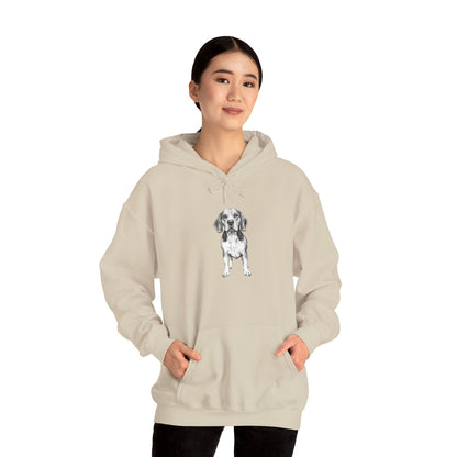 Beagle Sketch Minimal Art Hoodie | Eco-Limited