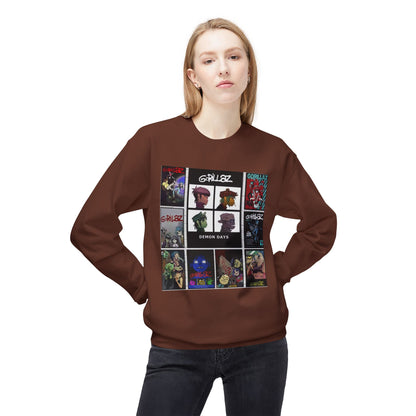 Gorillaz Album Art Collage Graphic Sweatshirt Music Inspired Streetwear