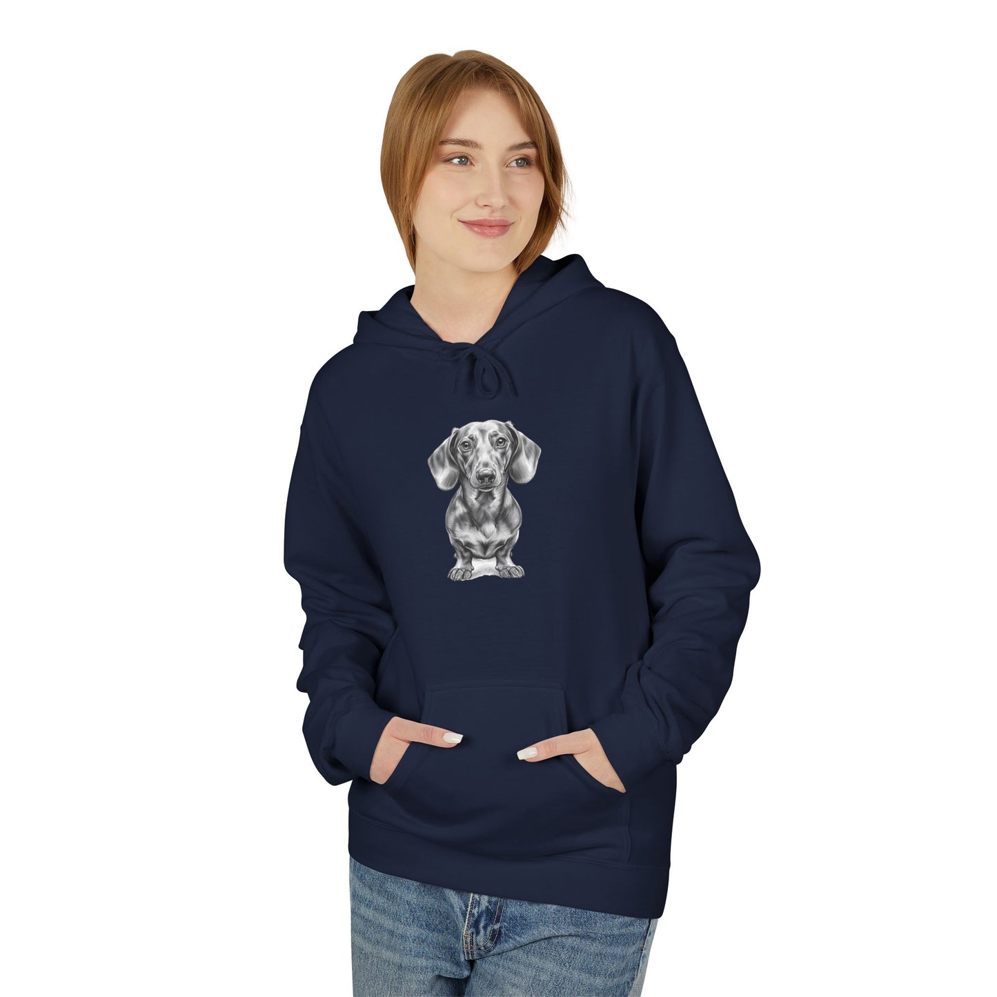 Dachshund Sketch Minimal Art Hoodie | Eco-Limited