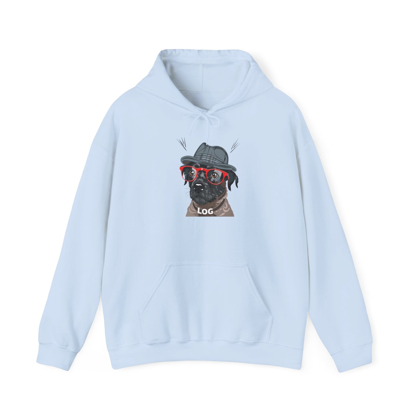 Hipster Pug Illustration Hoodie | Eco-Limited