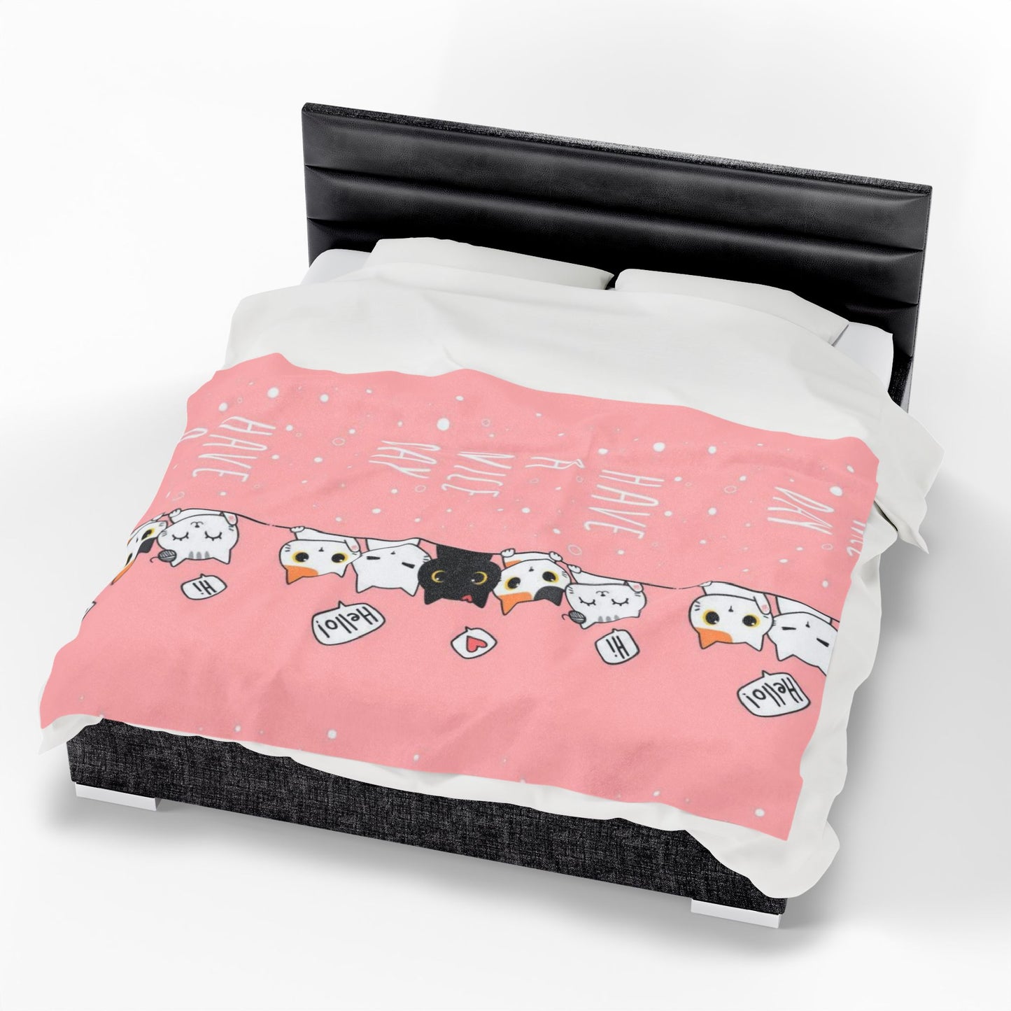 Cute Cats Velveteen Plush Blanket