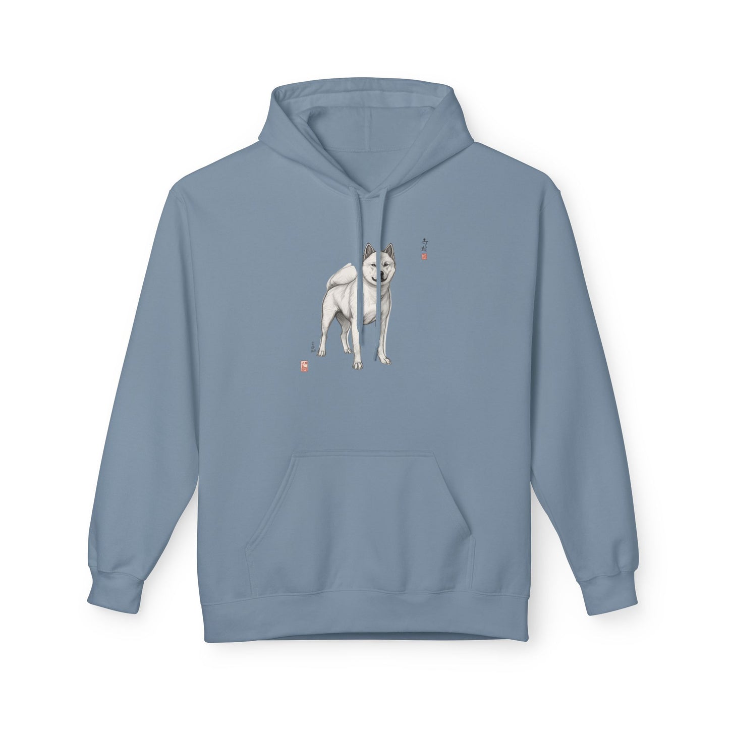 Korean Jindo Ink Illustration Hoodie | Eco-Limited