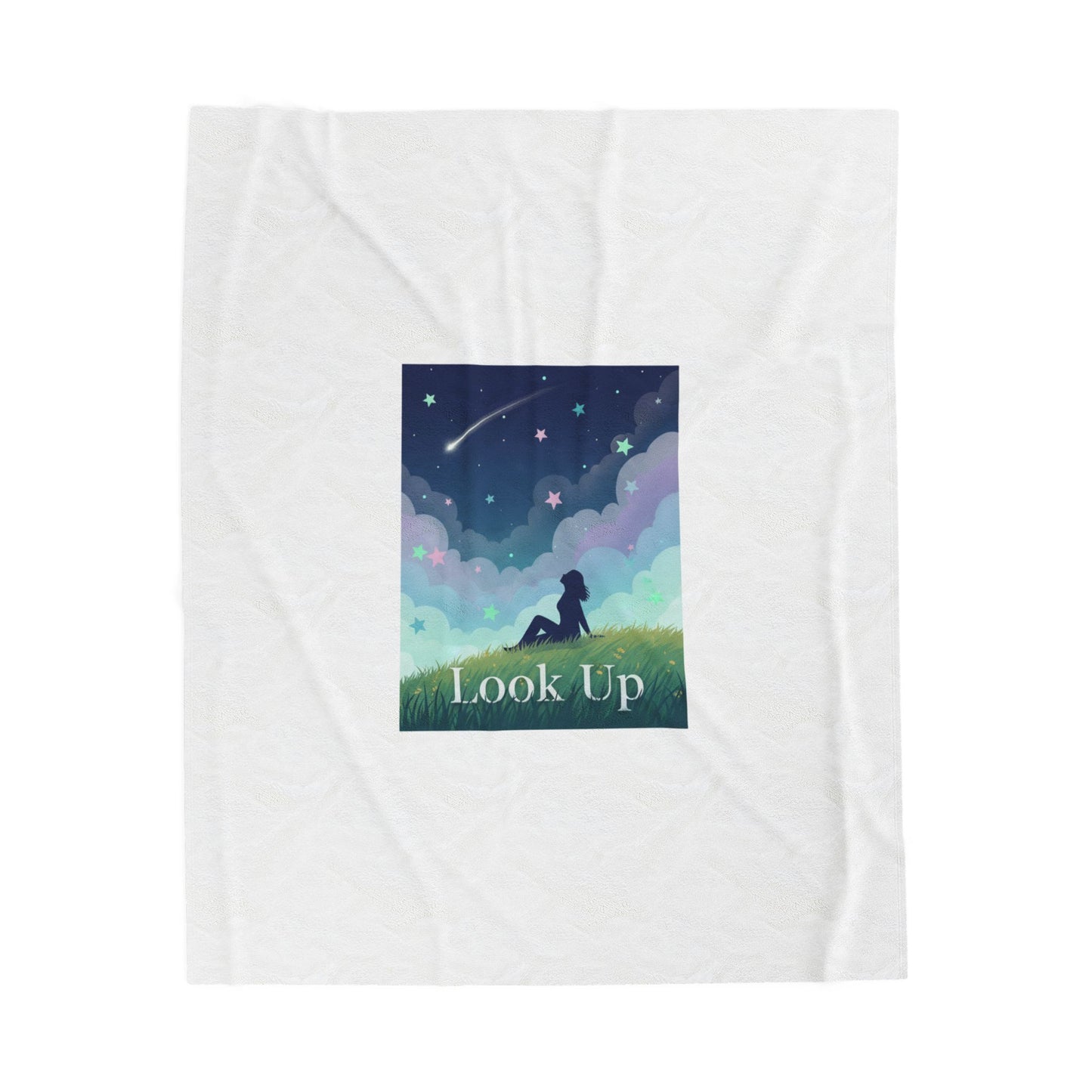 Look Up Night Sky Blanket | stargaze illustration, celestial decor