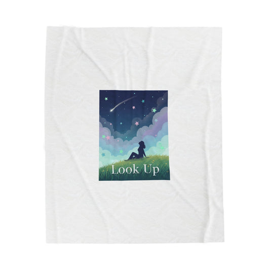 Look Up Night Sky Blanket | stargaze illustration, celestial decor