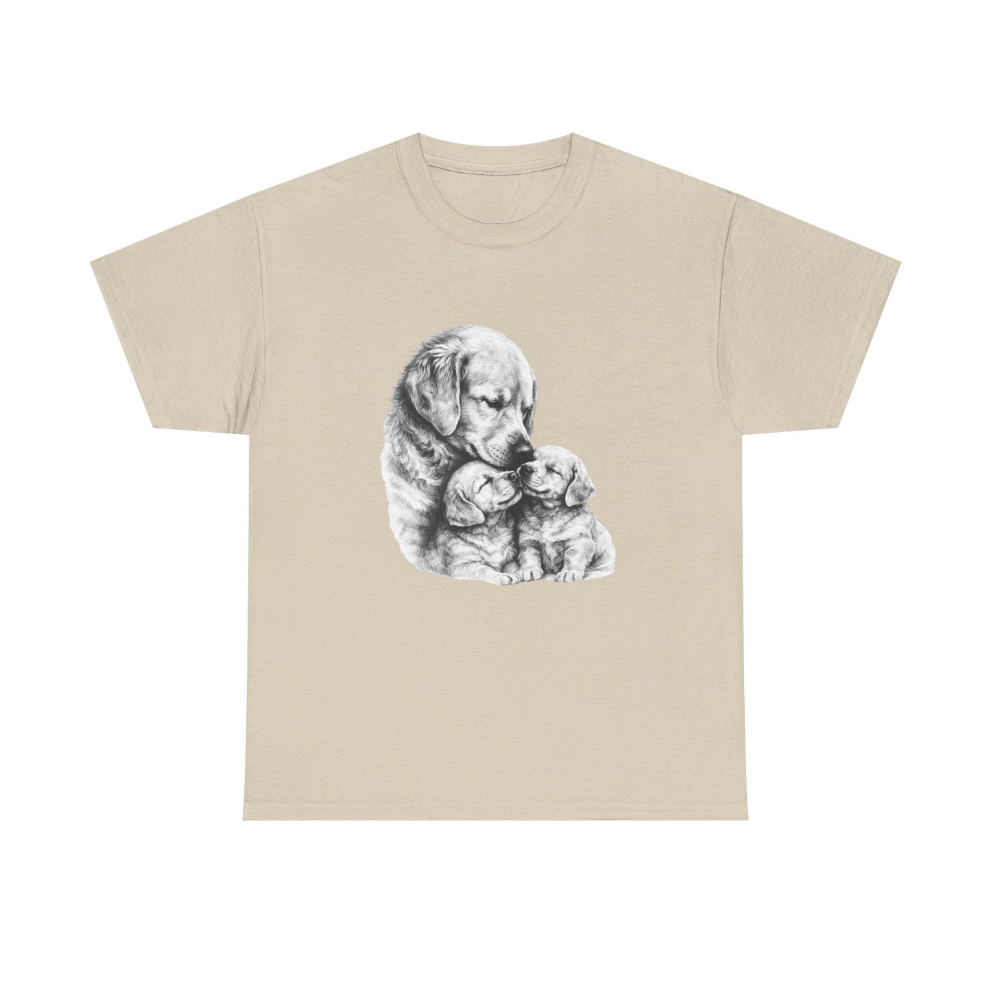 Tender Dog Family Pencil Art T-Shirt | Eco - Limited