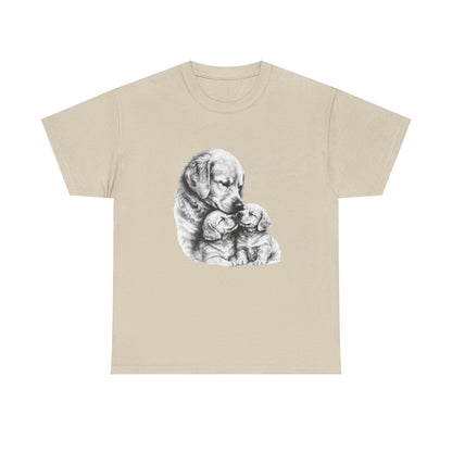 Tender Dog Family Pencil Art T-Shirt | Eco - Limited