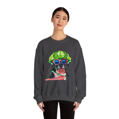 Dog in Helmet & Sunglasses Sweatshirt|Eco-Friendly - Limited