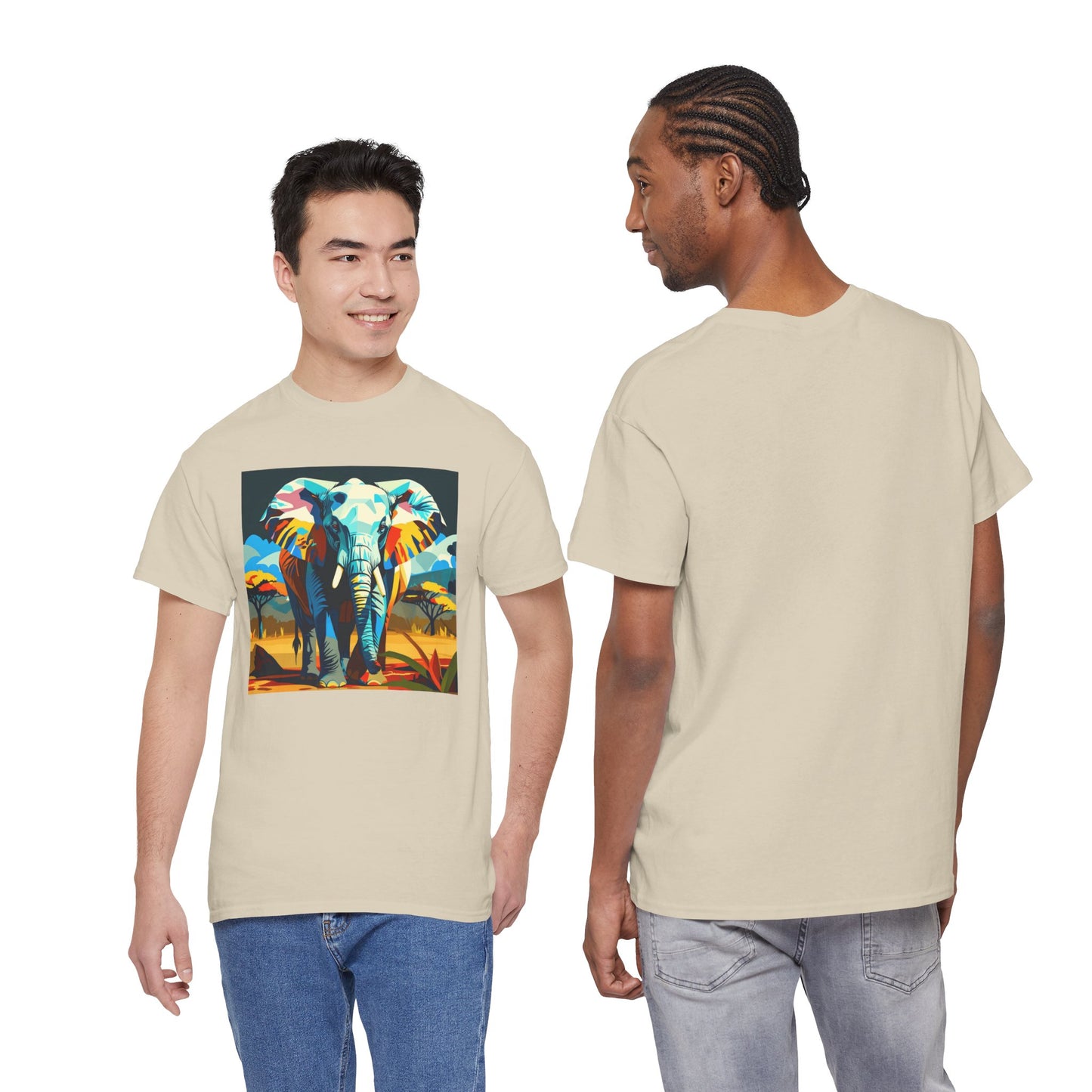 Colorful Elephant Art T-Shirt | Eco-Limited