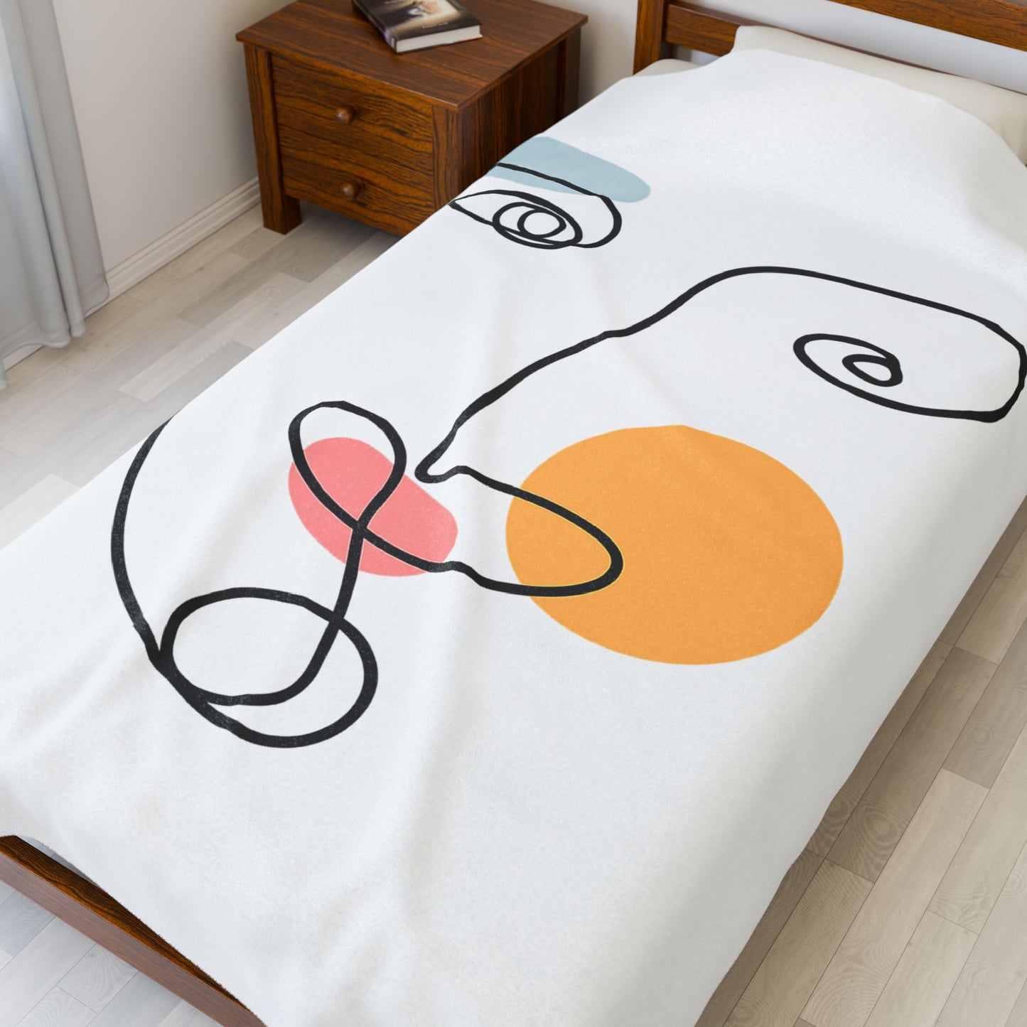 Abstract Line Face Blanket | Eco-Limited