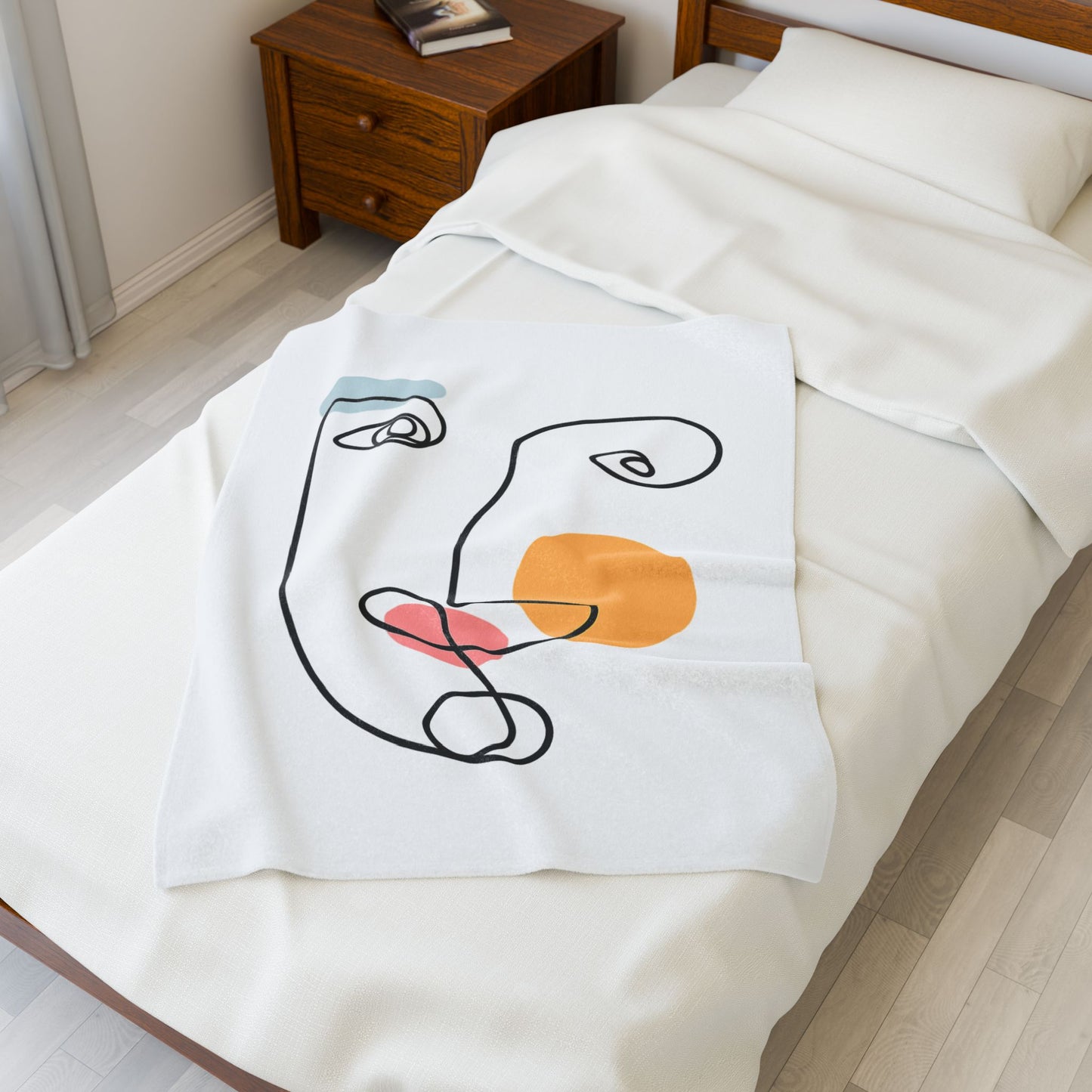 Abstract Line Face Blanket | Eco-Limited