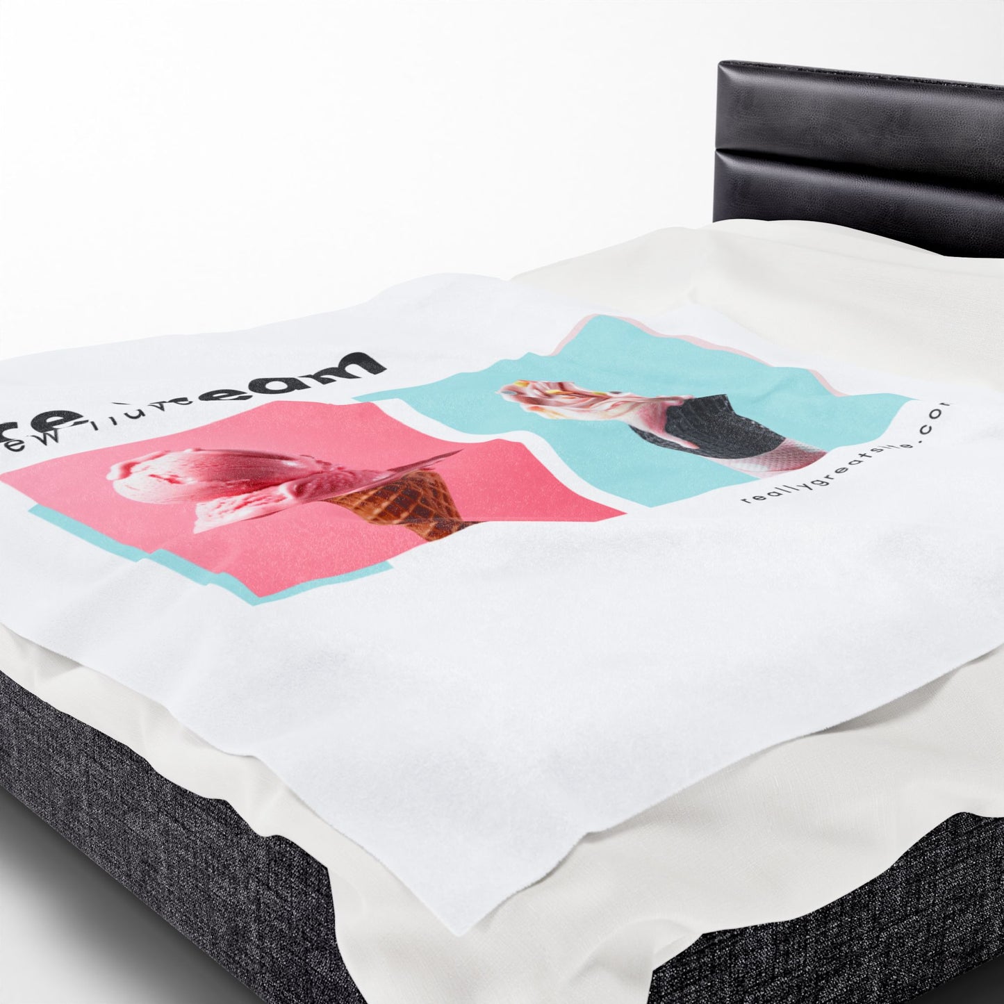 Ice Cream Photo Plush Blanket