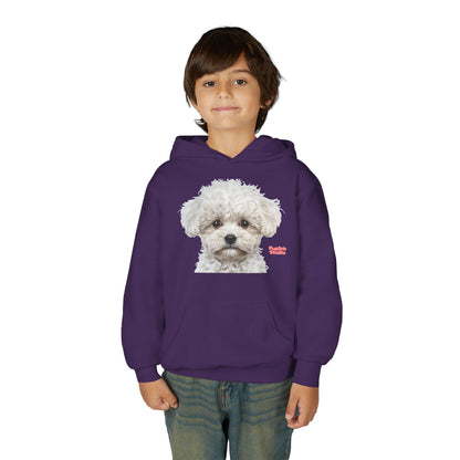 Cute White Puppy Face Youth Hoodie|Eco-Friendly - Limited