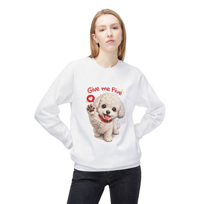 Give Me Five Cute Dog Sweatshirt | Eco-Limited