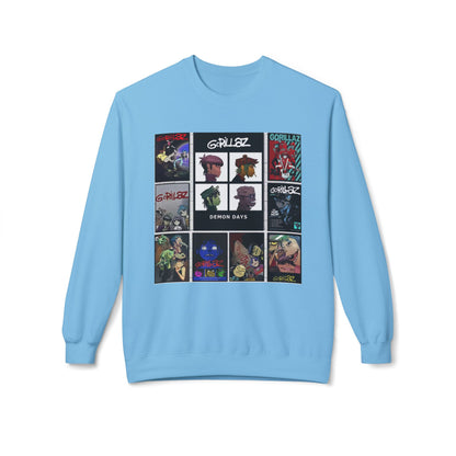 Gorillaz Album Art Collage Graphic Sweatshirt Music Inspired Streetwear