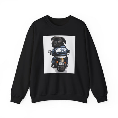 Biker Pug Graphic Sweater | Eco-Limited