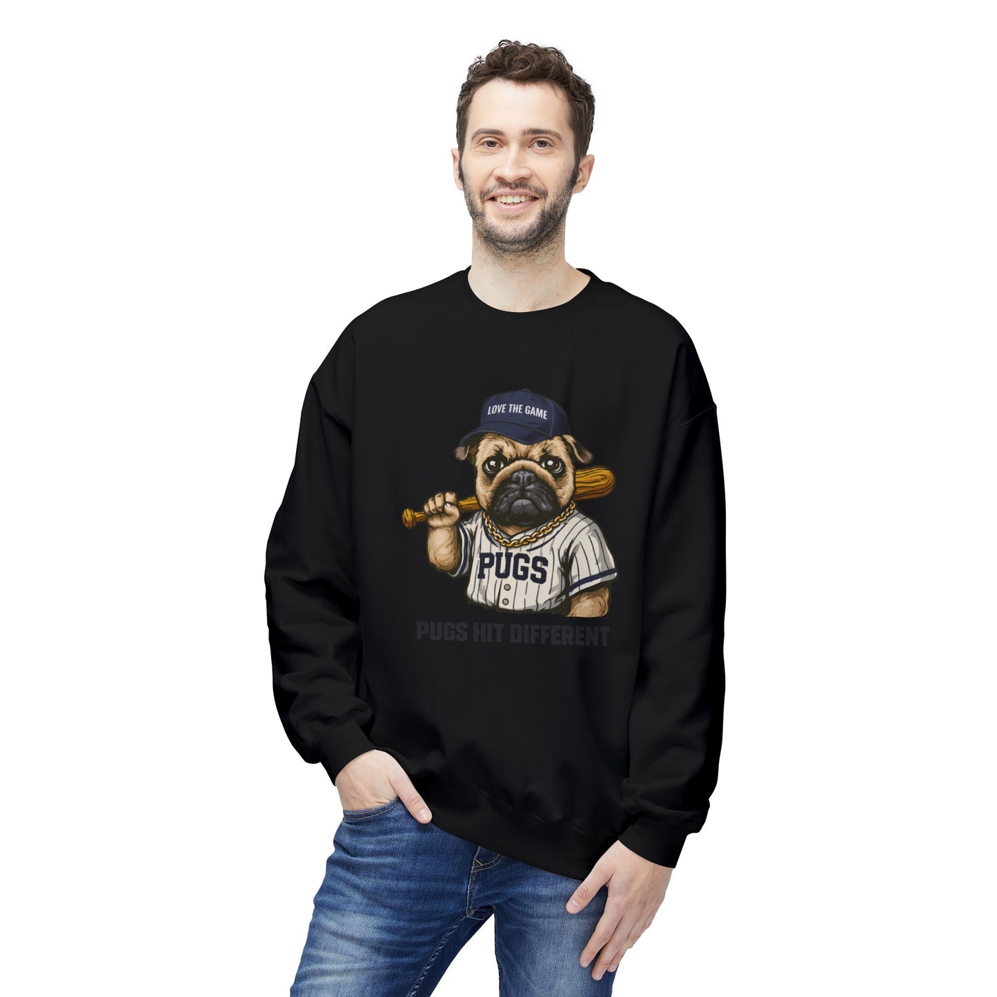Pugs Hit Different Graphic Sweater | Eco-Limited